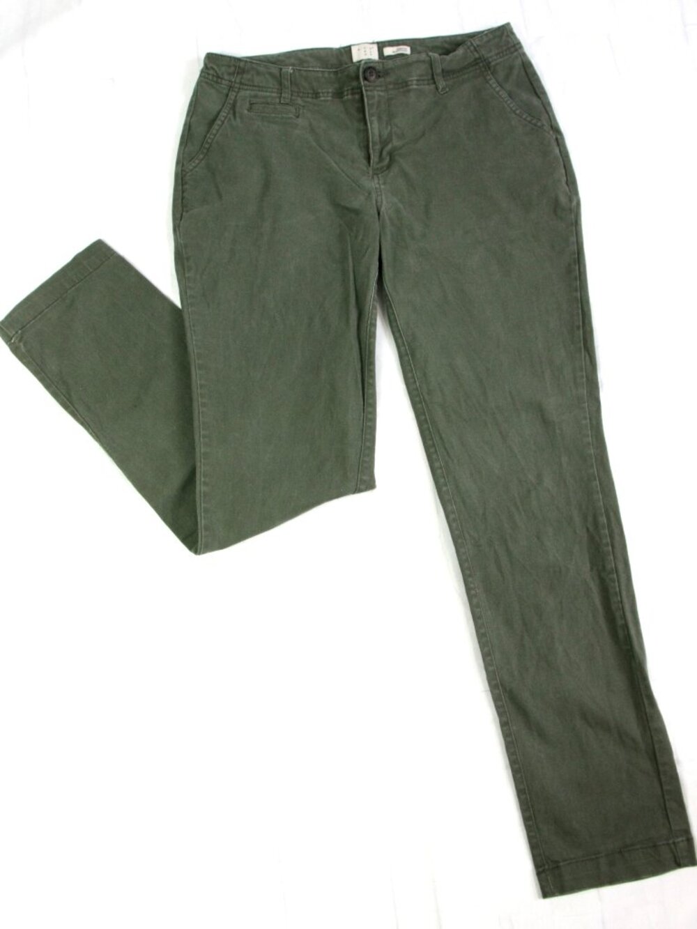 Andeawy Stretch Casual Straight Leg Pants Slacks 4 Olive Army Green